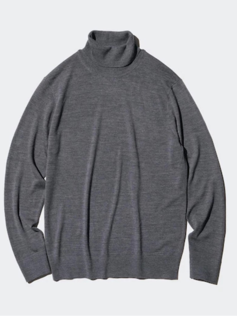 Uniqlo Gray Wool Turtleneck Sweater